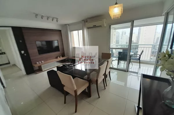 Vila Olímpia! Aptº mobiliado 3 dorms, 4 banheiros com 2 vagas para locação e venda - Foto 2