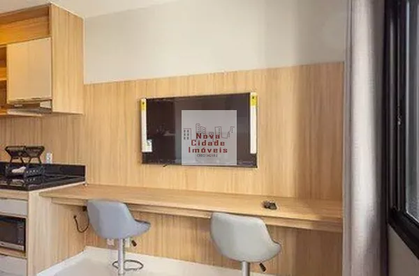 Vila Olímpia! Aptº 1 dorm (28 m²) mobiliado com ar condicionado, banheiro e sem vaga para locação