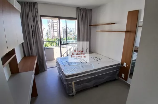 Vila Olímpia!!!  Studio  26 m²  1 banh. com janela ar cond. armários sem vaga p/ aluguel
