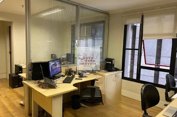 Vila Olímpia! Sala comercial 46 m² 1 banh. 1 vaga e vaga p/ visitante para aluguel - Foto 1