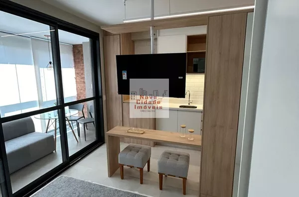 Campo Belo! Studio mobiliado 30 m² 1 quarto, sala, 1 banheiro - Foto 1