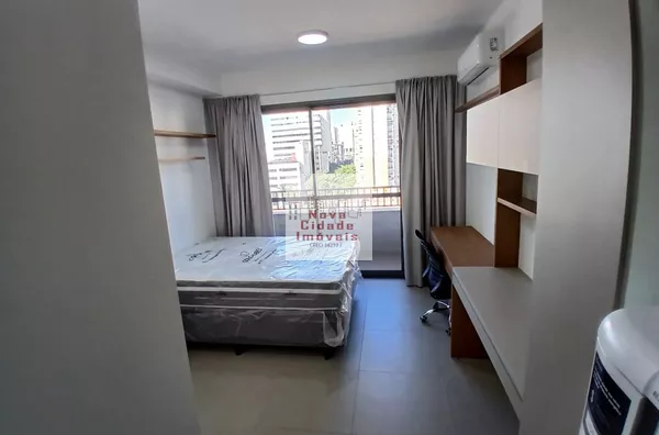 Vila Olímpia!!!  Studio  26 m²  1 banh. Mobiliado ar cond. sem vaga p/ aluguel