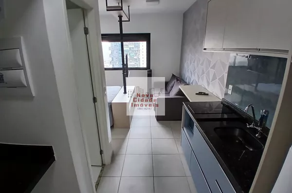 Vila Olímpia! Aptº 1 dorm (24 m²) semi-mobiliado com ar condicionado, banheiro e sem vaga para locação