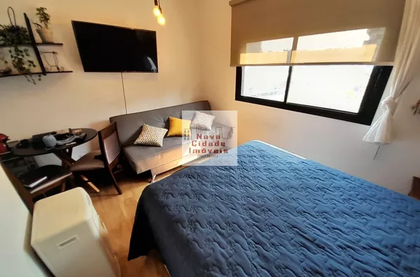 Vila Olímpia! Studio MOBILIADO com ar (24 m²), 1 banheiro sem vaga à venda - Foto 5