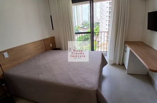 Vila Olímpia! Studio Mobiliado (24 m²) ar condicionado s/ vaga p/ locação - Foto 2