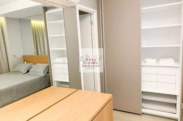 Brooklin! MOBILIADO Studio 44 m²  1 dorm 1 banh 1 vaga para aluguel - Foto 1