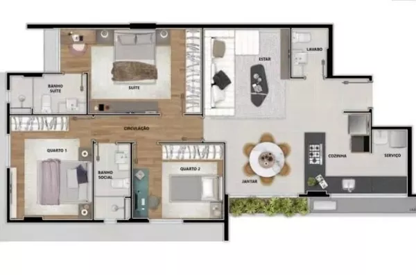 Apartamento - Funcionários