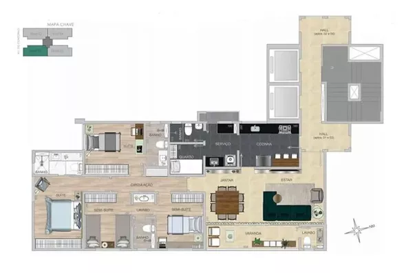 Apartamento com 4 quartos à venda, 130 m² por R$ 3.050.000 - Lourdes - Belo Horizonte/MG - Foto 2