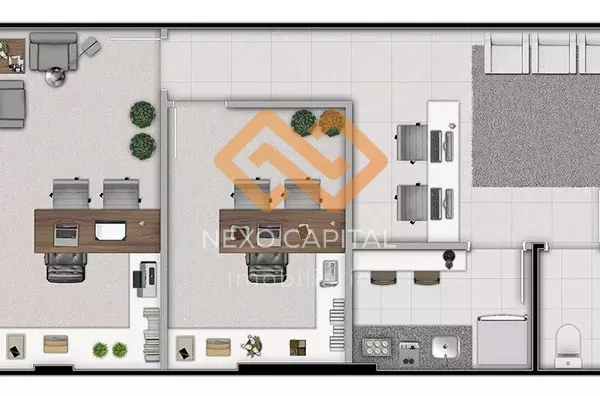 Sala comercial em andar para ,  Orfãs, Ponta Grossa