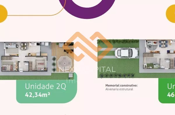 Casa para venda, 2 quarto(s),  Colônia Dona Luíza, Ponta Grossa