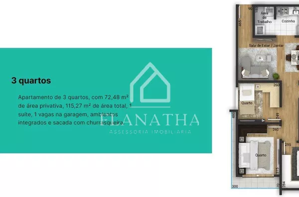 Apartamento para venda, 3 quarto(s),  Olarias, Ponta Grossa - Foto 2