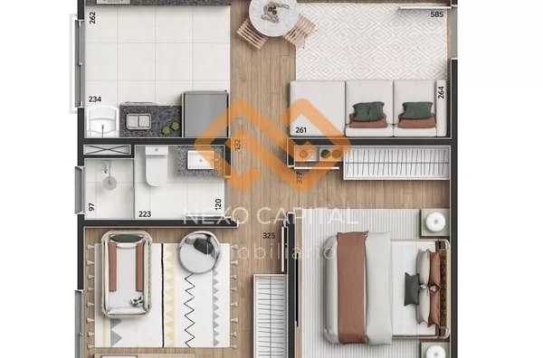 Apartamento para venda, 2 quarto(s),  Uvaranas, Ponta Grossa