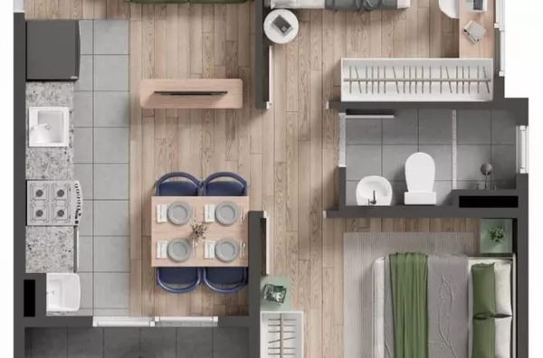 Apartamento para direitos de imóveis e venda, 2 quarto(s),  Jardim Maria Celina, Londrina