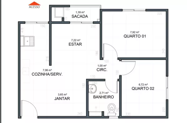 Vendo Direitos de Apartamento com Sacada em Construção no Resid Porto Aurora - Zona Sul - Foto 5