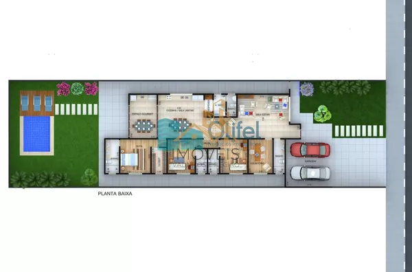 Terreno dentro de condomínio fechado, próximo ao centro da cidade, com topografia privilegiada, projeto  aprovado junto ao condomínio e prefeitura para constução de casa com 206 m² de área útil. Condomínio com Piscina, Churrasqueiras, Quadras de Tênis, Qu - Foto 16