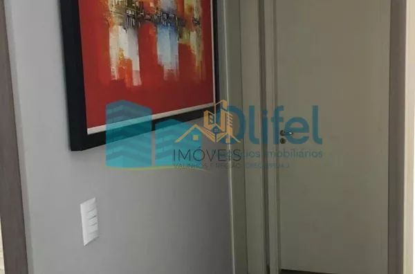 Excelente apartamento  no condomínio Mais Campos Salles na cidade de Valinhos com 2 dormitórios, rico em armários, com ótimo acabamento em condomínio com total infraestrutura de lazer e segurança na cidade de Valinhos.  Sala arejada com sacada com rede de - Foto 6
