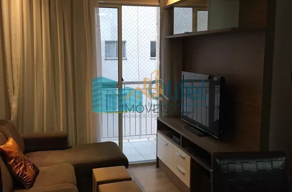 Excelente apartamento  no condomínio Mais Campos Salles na cidade de Valinhos com 2 dormitórios, rico em armários, com ótimo acabamento em condomínio com total infraestrutura de lazer e segurança na cidade de Valinhos.  Sala arejada com sacada com rede de - Foto 2