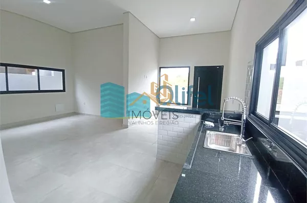 Excelente casa nova, assobradada,  em condomínio fechado na cidade de  Louveira. Condomínio conta com lazer completo com salão de festas, piscina, playground, campo de futebol, churrasqueira, academia, salão de jogos, brinquedoteca. redário, pet play, ves - Foto 30