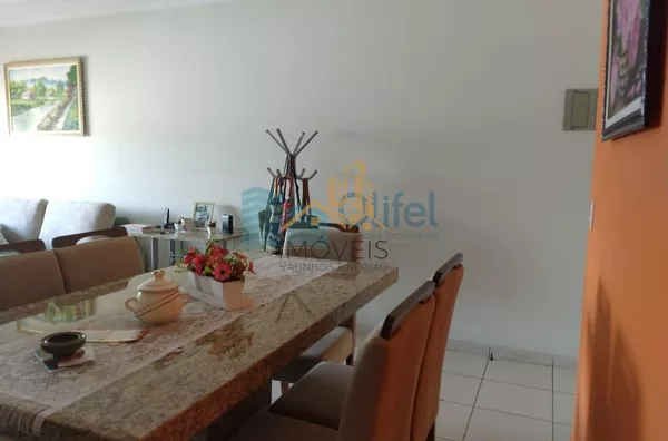 Excelente apartamento no centro da cidade de Louveira,  com 2 dormitórios, sendo 1 suíte com armário, sacada, banheiro social, ampla sala com 2 ambientes, cozinha planejada, lavanderia, vaga de garagem coberta, elevador, piscina e salão de festas.  Próxim - Foto 3