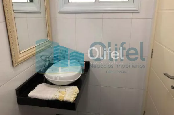 Sobrado em condomínio na cidade de Louveira,  com 3 dormitórios, 2 suítes, sendo 1 master com closet, escritório, sala 3 ambientes, home theater, ampla cozinha rica em armários, despensa, lavanderia, área gourmet com varanda, piscina aquecida, todo piso e - Foto 7