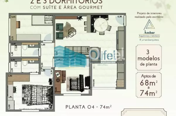 Venha morar em um apartamento com uma tecnologia de construção diferenciada  na cidade de Louveira !!  Unidades a partir de R$ 460.000,00 com previsão de entrega em Julho de 2024.  Quantidade de andares: Térreo +3 Quantidade de apartamentos por andar: 4 u - Foto 5