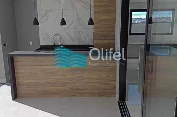 Excelente sobrado, novo, dentro de um dos mais conceituados condomínios da cidade de Campinas. Feita no conceito contemporâneo, aberto e com excelente iluminação natural e privacidade! São 3 suítes, sendo 1 suíte master, e 1 escritório que pode ser revert - Foto 6