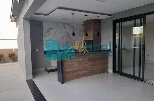 Excelente sobrado, novo, dentro de um dos mais conceituados condomínios da cidade de Campinas. Feita no conceito contemporâneo, aberto e com excelente iluminação natural e privacidade! São 3 suítes, sendo 1 suíte master, e 1 escritório que pode ser revert - Foto 4