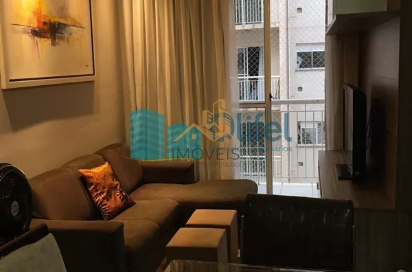 Excelente apartamento  no condomínio Mais Campos Salles na cidade de Valinhos com 2 dormitórios, rico em armários, com ótimo acabamento em condomínio com total infraestrutura de lazer e segurança na cidade de Valinhos.  Sala arejada com sacada com rede de - Foto 1
