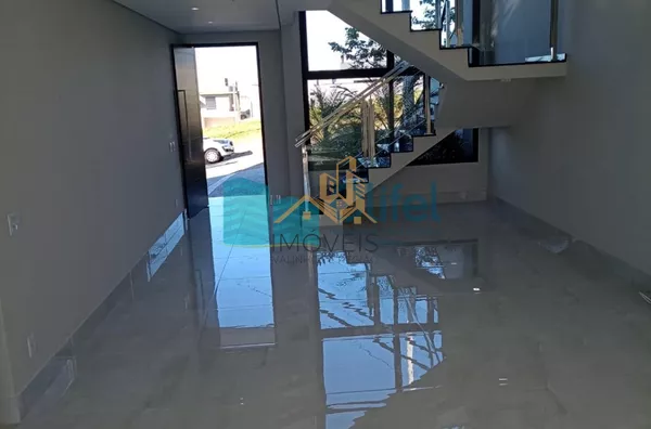Excelente sobrado, novo, dentro de um dos mais conceituados condomínios da cidade de Campinas. Feita no conceito contemporâneo, aberto e com excelente iluminação natural e privacidade! São 3 suítes, sendo 1 suíte master, e 1 escritório que pode ser revert - Foto 19