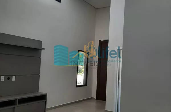 Linda casa térrea, 206m².O imóvel conta com 03 suítes com armários, sendo a suíte master com closet, escritório, lavabo, sala 2 ambientes, cozinha com armários e espaço gourmet com churrasqueira e armários, fogão cooktop  ja instalado. Piscina Aquecida. T - Foto 35