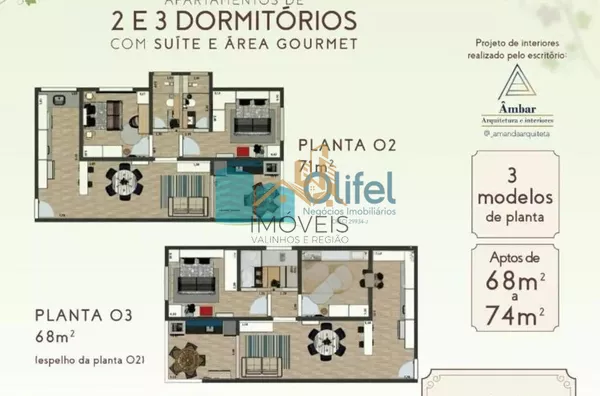 Venha morar em um apartamento com uma tecnologia de construção diferenciada  na cidade de Louveira !!  Unidades a partir de R$ 460.000,00 com previsão de entrega em Julho de 2024.  Quantidade de andares: Térreo +3 Quantidade de apartamentos por andar: 4 u - Foto 6