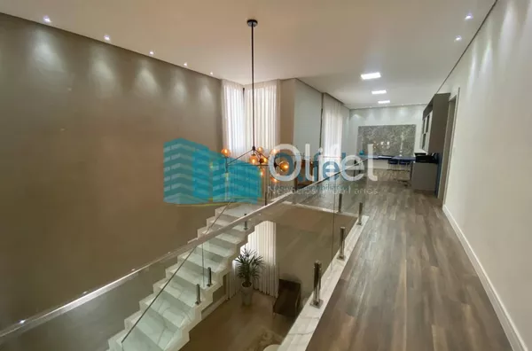 Lindo sobrado moderno, com acabamento fino, em condomínio fechado na cidade de Louveira,  com 3 amplas suítes, sendo a master com closet , ducha dupla,  banheira de imersão e varanda. Amplas  salas de estar, janter e TV, escritório,  terraço coberto, espa - Foto 38
