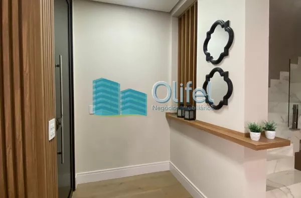 Lindo sobrado moderno, com acabamento fino, em condomínio fechado na cidade de Louveira,  com 3 amplas suítes, sendo a master com closet , ducha dupla,  banheira de imersão e varanda. Amplas  salas de estar, janter e TV, escritório,  terraço coberto, espa - Foto 41