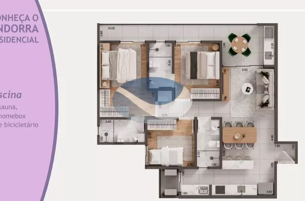 Frente Mar no Indaiá com 3 Dormitórios - Viva com Estio em Caraguatatba - Foto 6