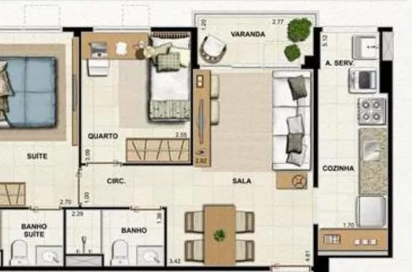 Apartamento à venda 2 Quartos, 1 Suite, 1 Vaga, 54M², CACHAMBI, RIO DE JANEIRO - RJ