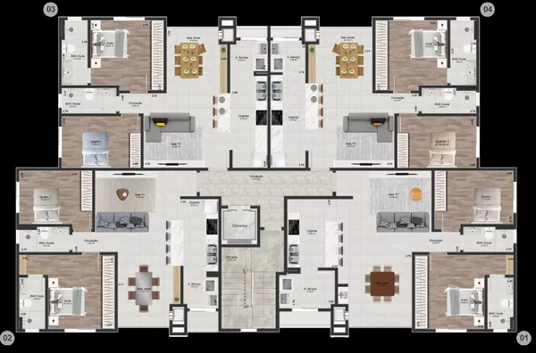 APARTAMENTO 301- PARA VENDA, EDIFICÍO VÊNETO, INDUSTRIAL, FRANCISCO BELTRÃO. - Foto 3