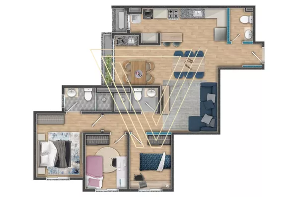LANÇAMENTO - CONTRUTORA SANTA ANGELA -Apartamento à venda - JARDINS DO HORTO -  95 m² – 3 dormitórios - Bairro Horto Florestal - Jundiaí/SP