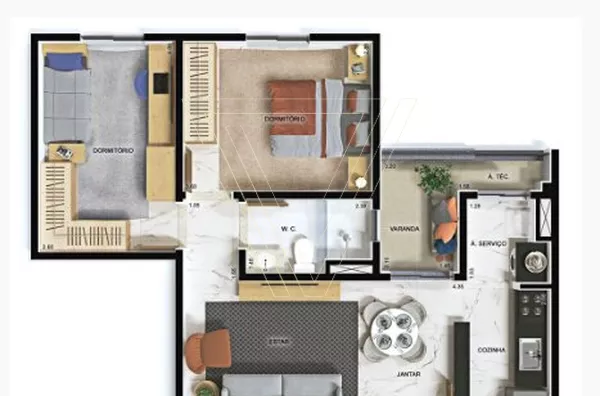 Apartamento a venda 2 dormitórios, ALTOS DA AVENIDA - Jd. do Lago - Jundiái - SP - Foto 7