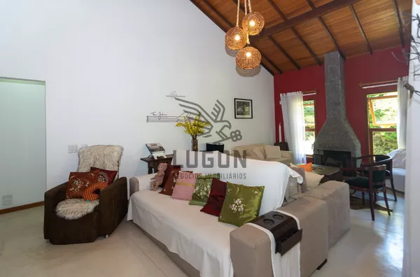 Sala com lareira