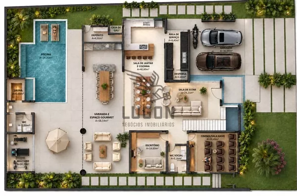 Casa de alto padrão com 5 quartos no Alphaville Jacuhy, Serra | 438 m² - Foto 13
