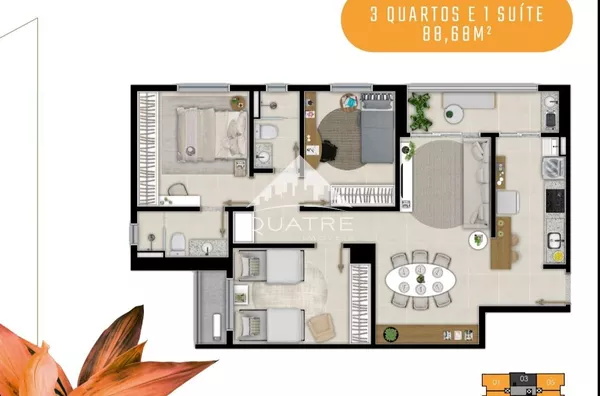 Apartamento para venda, 2 quarto(s),  Vila Santa Isabel, Anapolis