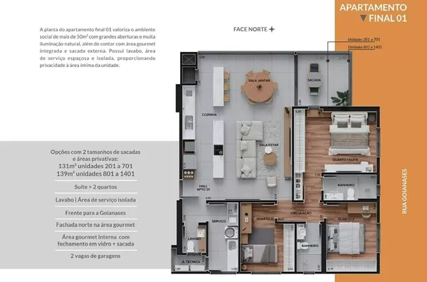 VENDA: APARTAMENTOS NO RESIDENCIAL CHARDONNAY