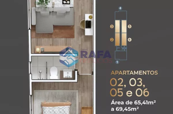 APARTAMENTOS DE 1 QUARTO OU SUITE + 1 QUARTO || RESIDENCIAL NOAH || PATO BRANCO - PR