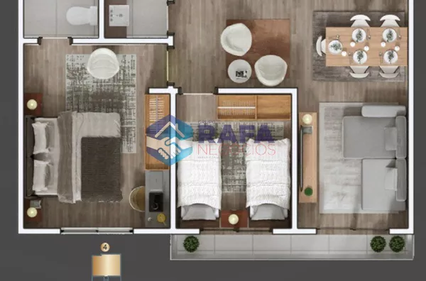 APARTAMENTOS DE 1 QUARTO OU SUITE + 1 QUARTO || RESIDENCIAL NOAH || PATO BRANCO - PR