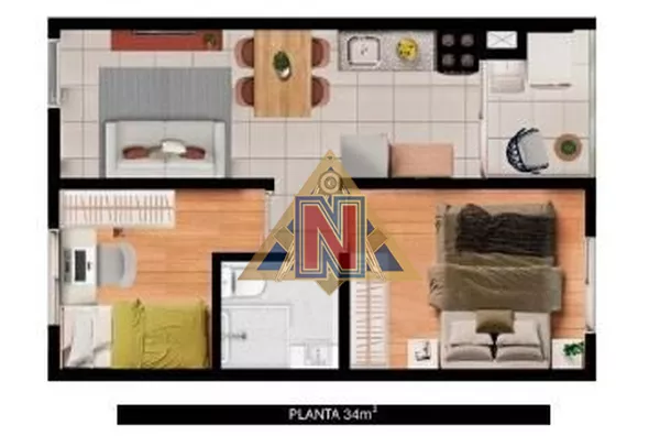 Apartamento para venda, 1 quarto(s),  Centro, Diadema