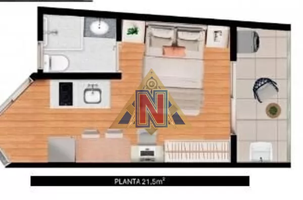 Apartamento para venda, 1 quarto(s),  Centro, Diadema