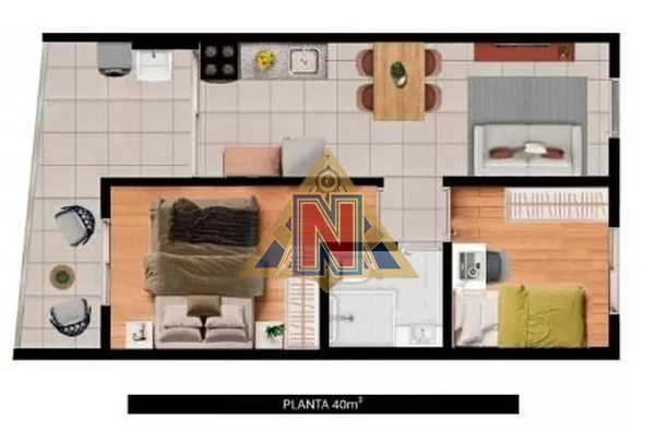 Apartamento para venda, 1 quarto(s),  Centro, Diadema