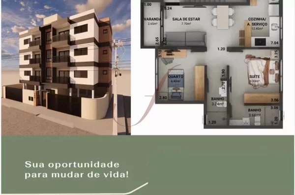 Apartamento para venda, 2 quarto(s),  Costa Rios, Pouso Alegre