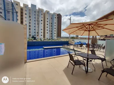 Apartamento completo, porteira fechada com móveis e Eletros andar alto de 2/4 em condomínio fechad - Foto 32