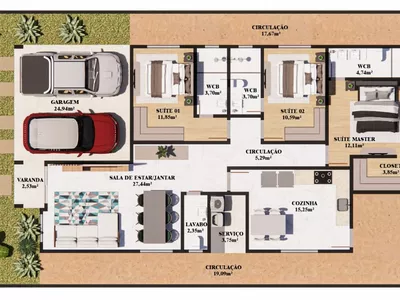 Casa com 3 suítes com planejados em todos os ambientes em condomínio fechado, infraestrutura compl - Foto 58